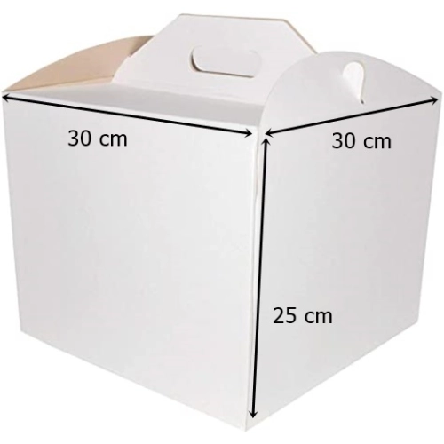 Pudełko na ciasto chrzest wesele karton na tort opakowanie 30x30x25 solidny